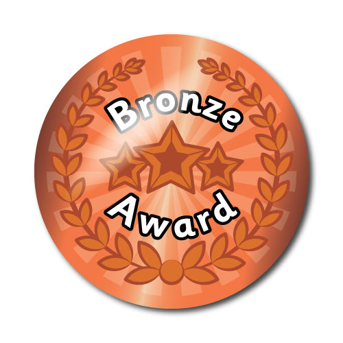 Bronze Award Star Stickers by School Badges UK