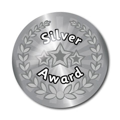 Silver Award Star Stickers by School Badges UK