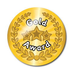 Gold Award Star Stickers by School Badges UK