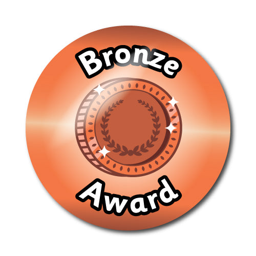 Bronze Award Treasure Themed Stickers by School Badges UK