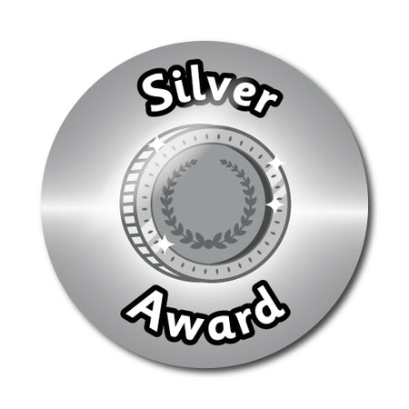 Silver Award Treasure Themed Stickers by School Badges UK