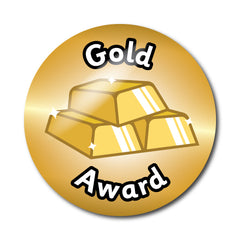 Gold Award Treasure Themed Stickers by School Badges UK