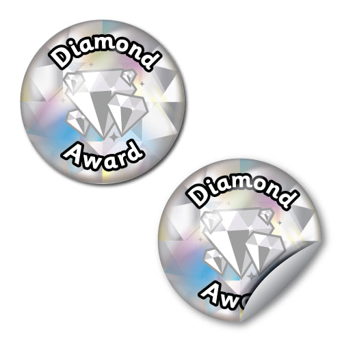 Diamond Award Treasure Themed Stickers by School Badges UK