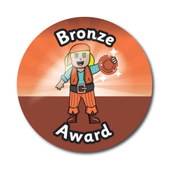 Bronze Award Pirate Themed Stickers by School Badges UK