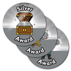 Silver Award Pirate Themed Stickers by School Badges UK