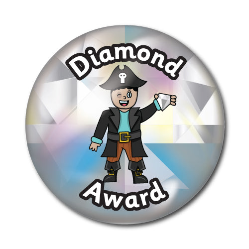 Diamond Award Pirate Themed Stickers by School Badges UK