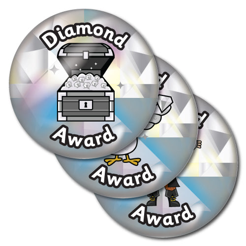 Diamond Award Pirate Themed Stickers by School Badges UK