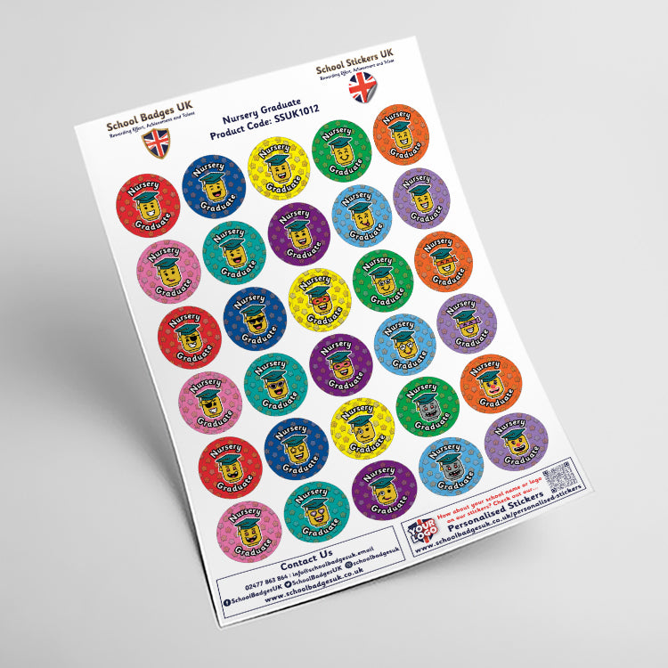 Nursery Graduate Stickers by School Badges UK