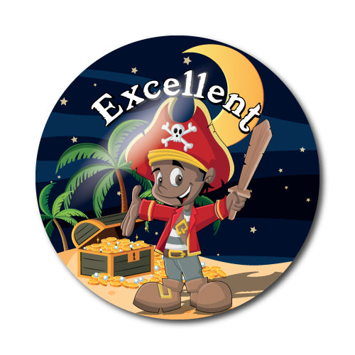 Well Done Pirate Stickers by School Badges UK