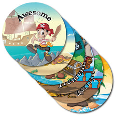 Well Done Pirate Stickers by School Badges UK