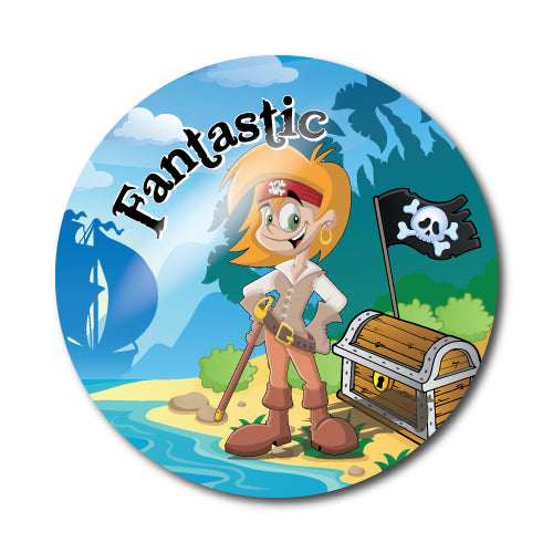 Well Done Pirate Stickers by School Badges UK