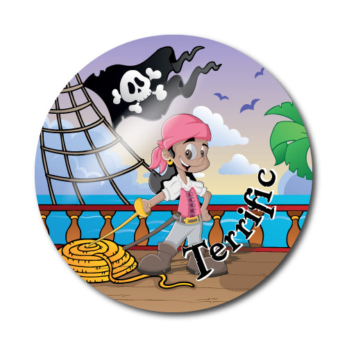 Well Done Pirate Stickers by School Badges UK