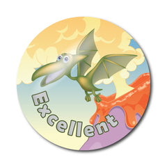 Well Done Dinosaur Stickers by School Badges UK