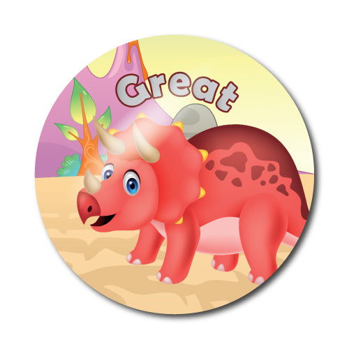 Well Done Dinosaur Stickers by School Badges UK