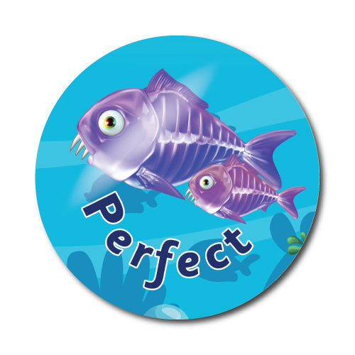 Well Done Sea Creature Stickers by School Badges UK