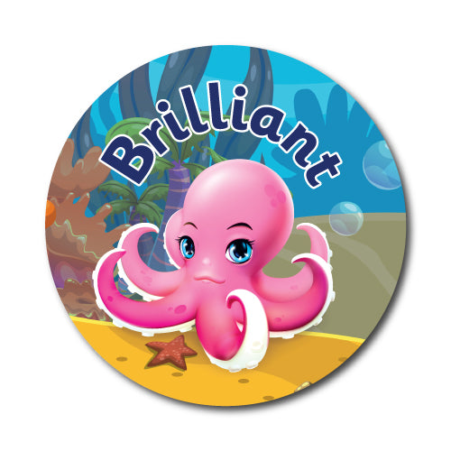 Well Done Sea Creature Stickers by School Badges UK