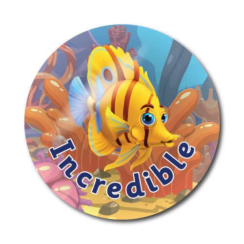 Well Done Sea Creature Stickers by School Badges UK