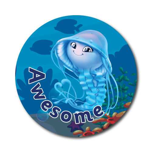Well Done Sea Creature Stickers by School Badges UK