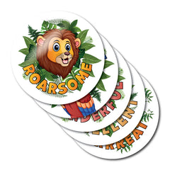 Well Done Safari Animal Stickers by School Badges UK