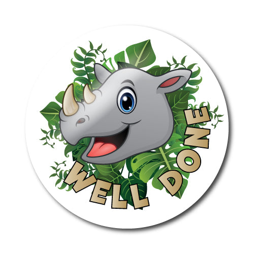 Well Done Safari Animal Stickers by School Badges UK