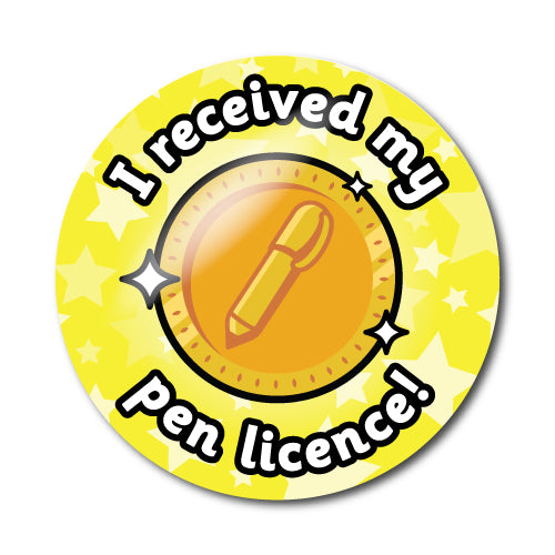 Pen Licence Stickers by School Badges UK