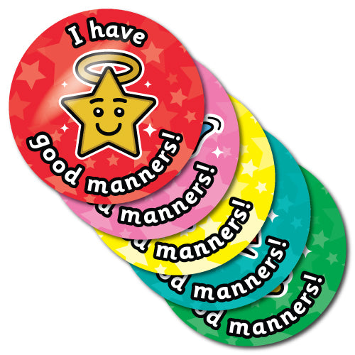 Manners Sticker I Have Good Manners Stickers by School Badges UK