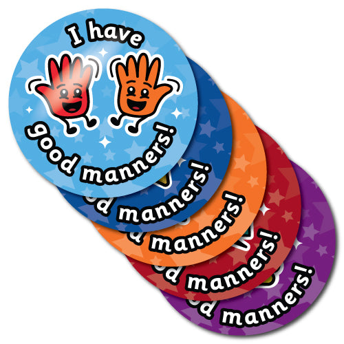 I Have Good Manners Stickers by School Badges UK