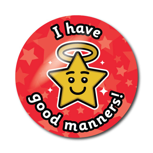 I Have Good Manners Stickers by School Badges UK