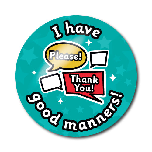 I Have Good Manners Stickers by School Badges UK