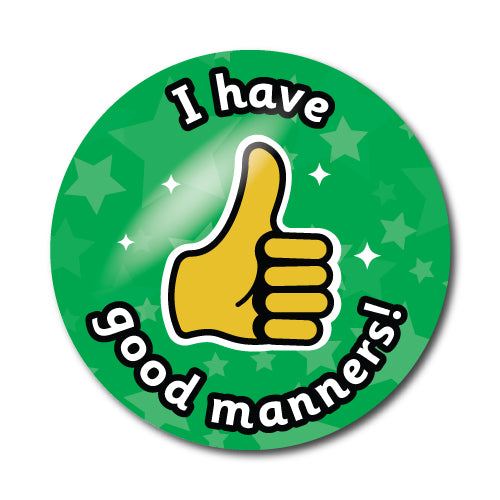 I Have Good Manners Stickers by School Badges UK