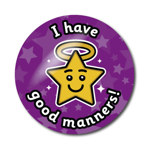 I Have Good Manners Stickers by School Badges UK