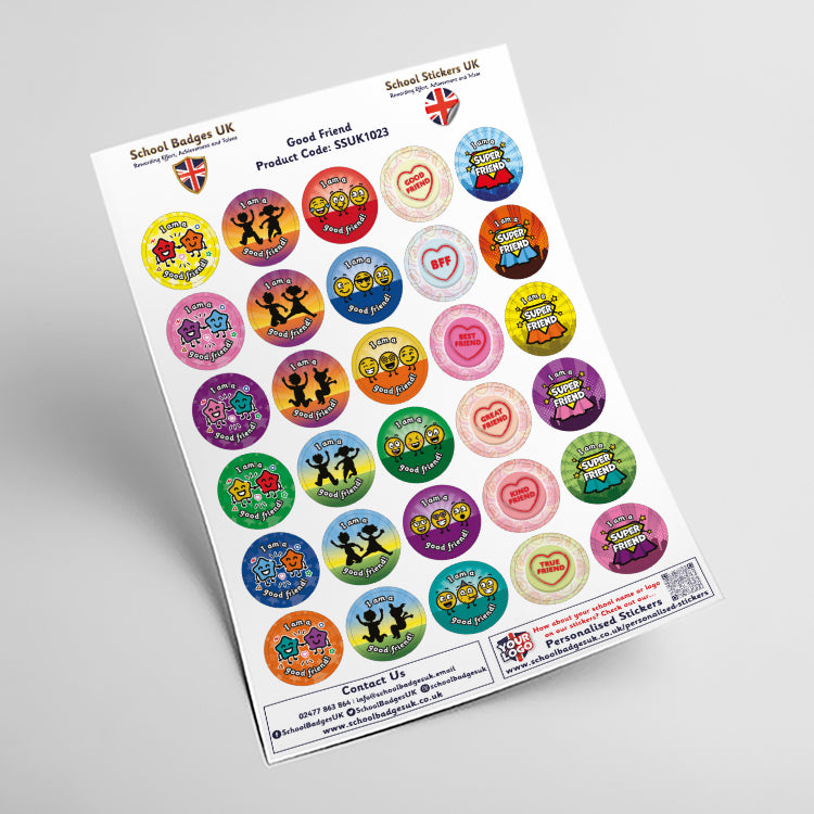 Good Friend Stickers by School Badges UK