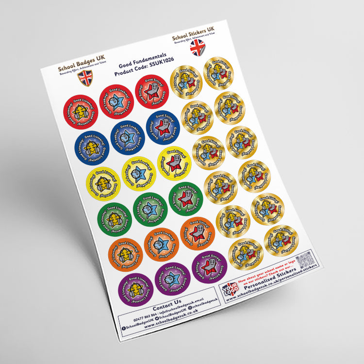 Good Fundamentals Stickers by School Badges UK