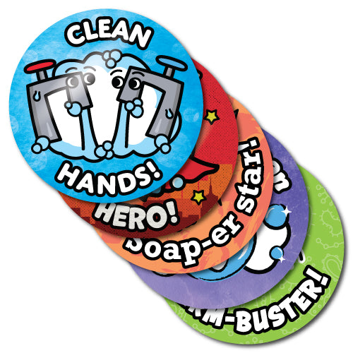 Hand Hygiene Stickers by School Badges UK