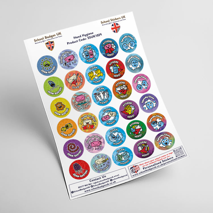 Hand Hygiene Health Care With Stickers