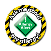 Ask Me About My Allergy Stickers by School Badges UK