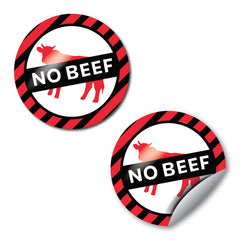 I Don't Eat Beef Stickers by School Badges UK