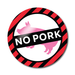 I Don't Eat Pork Stickers by School Badges UK