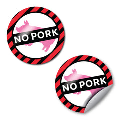 I Don't Eat Pork Stickers by School Badges UK