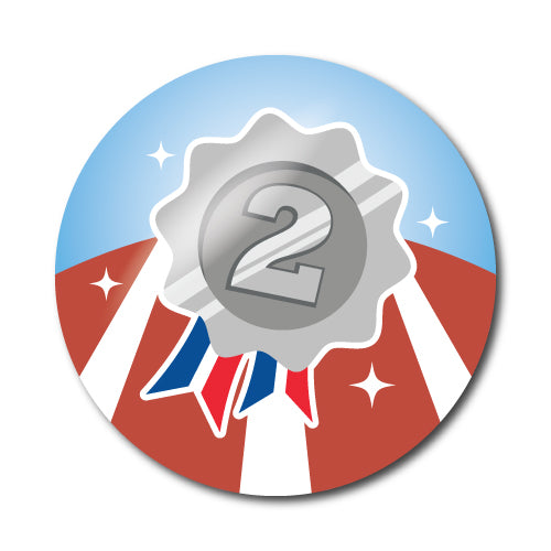 Sports Day 2nd Place Stickers by School Badges UK
