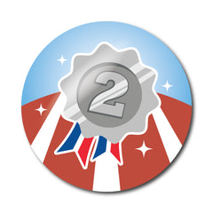 Sports Day 2nd Place Stickers by School Badges UK
