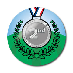 Sports Day 2nd Place Stickers by School Badges UK