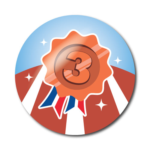 Sports Day 3rd Place Stickers by School Badges UK