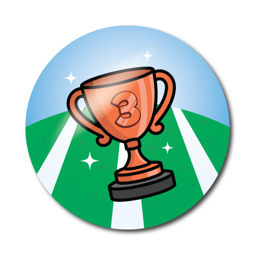 Sports Day 3rd Place Stickers by School Badges UK