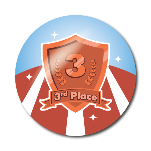 Sports Day 3rd Place Stickers by School Badges UK
