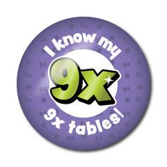 Times Tables 9-12x Stickers - School Badges UK