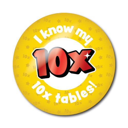 Times Tables 9-12x Stickers - School Badges UK