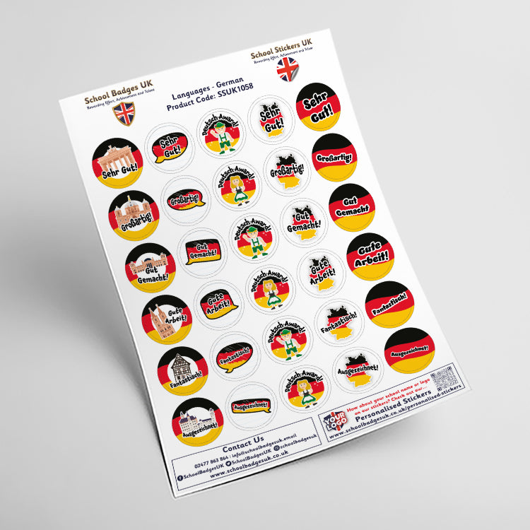 German Stickers - School Badges UK