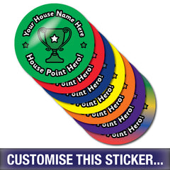 Personalised House Point Hero Stickers by School Badges UK