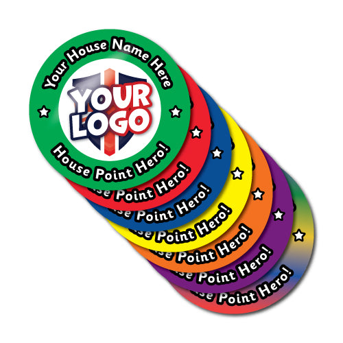 Personalised House Point Hero Custom Logo Stickers
